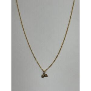 Black Hills Gold 10K Bi Color Gold Grape Leaf Pendant Necklace 17" #65098